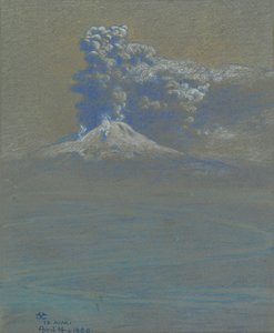 灰烬沐浴在奥塔维亚诺（Ottaviano），1906年（灰蓝色纸上粉彩）