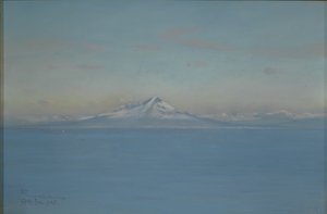 1905年2月卡普里岛纳西索斯别墅的北风（粉彩色和彩色铅笔或蜡笔在纸上）