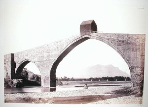魔鬼桥，马托雷尔，约1865年（玻璃底片上的白银打印）。