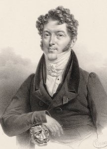 小提琴家和作曲家夏尔-菲利普-拉丰1781-1839的肖像。 作者 Charles Constans