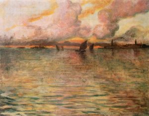 海景，远眺威尼斯，1896年