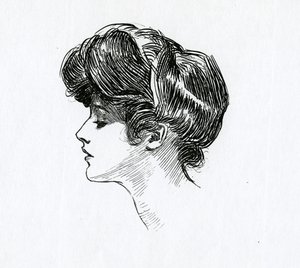 一个吉布森女孩，c.1902 作者 查尔斯·达纳·吉布森