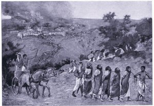 橄榄山的埃及营地，约1920年（平版印刷）。