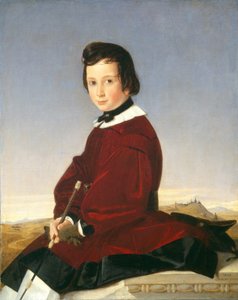 一位年轻女骑手的肖像，1839年。 作者 查尔斯·大卫