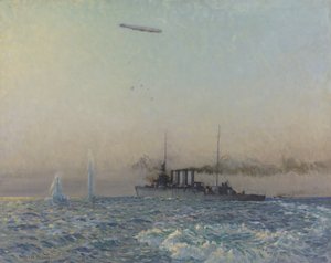 1918年，HMAS悉尼与北海的齐柏林飞艇作战 作者 查尔斯·戴维·琼斯·布莱恩特