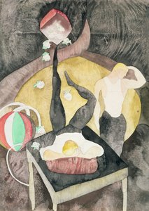 两个Acrobat Jugglers，1916年（纸上写着） 作者 查尔斯·德穆斯