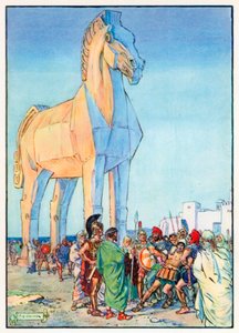 "如果他说出真相，他们同意饶他一命"（彩色石版画）