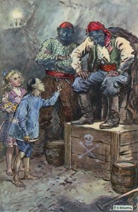 海盗小岛的女王-王后的例证Bret Harte的 作者 查尔斯·埃德蒙·布洛克