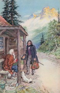 Nathaniel Hawthorne的伟大的石头面孔的插图 作者 查尔斯·埃德蒙·布洛克