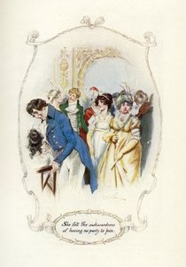 她觉得没有党派加入的尴尬，1907年（插图） 作者 查尔斯·埃德蒙·布洛克