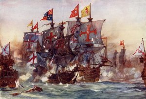 1591年在亚速尔群岛的弗洛雷斯附近复仇的最后一战