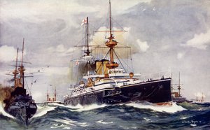 雄伟壮观。 1901年海峡中队的旗舰