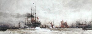 泰晤士河在Blackwall Reach 作者 查尔斯·爱德华·迪克森