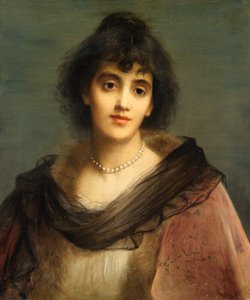 帕特·坎贝尔夫人饰演第二夫人坦克雷（布面油画） 作者 查尔斯·爱德华·哈勒