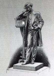 Hector Berlioz，1886年在巴黎Square Vintimille的Alfred Lenoir雕像后