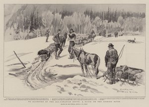 到全加拿大路线的克朗代克（Klondyke），斯蒂金河（Stikine River）上的一座街区