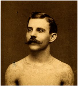 弗兰克霍华德纹身男子，c.1900（内阁卡）