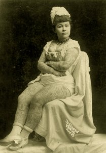 安妮霍华德，纹身女士的肖像，c.1903
