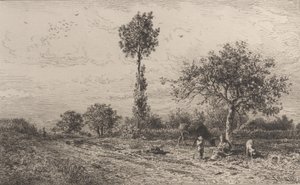 景观，1864年。 作者 查尔斯·埃米尔·雅克