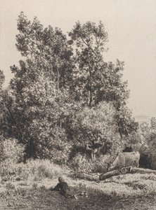 景观，1864年。 作者 查尔斯·埃米尔·雅克
