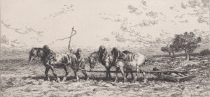 Le Rouleau, 1868年。 作者 查尔斯·埃米尔·雅克
