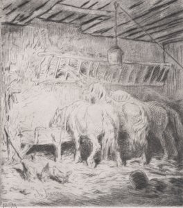 马厩，1848年。
