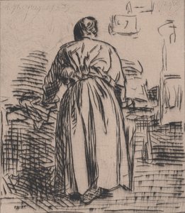 熨烫的女人》，1843年。 作者 查尔斯·埃米尔·雅克