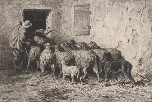 归来》，1864年。 作者 查尔斯·埃米尔·雅克