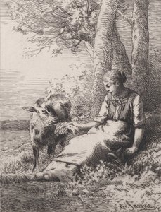 A Friendship, 1867. 作者 查尔斯·埃米尔·雅克