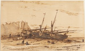 埃特勒塔，1854年。 作者 查尔斯·埃米尔·雅克