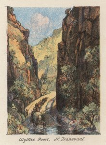 南非：Wyllies Poort，德兰士瓦北部（彩色石版画） 作者 查尔斯·欧内斯特·皮尔斯