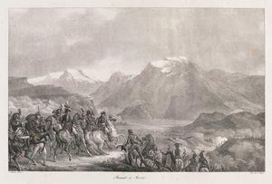 Battle of Rivoli, early 19th century (litho) 作者 查尔斯·艾蒂安·皮埃尔·莫特