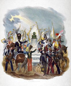 1823年，法国军队的不同制服和团。