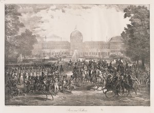 Review of the Tuileries, early 19th century (litho) 作者 查尔斯·艾蒂安·皮埃尔·莫特