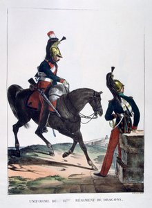 1823年法国龙骑兵第12团制服。