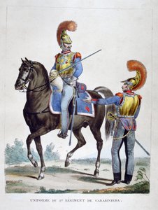 1823年法国卡宾尼尔第一军团的制服。