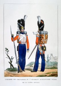 1823年法国皇家卫队步兵第七军团的制服。