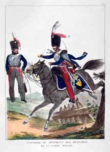 法国皇家卫队骑兵军团的制服，1823年。