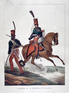 法国骑兵第六团的制服，1823年。