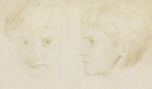 Edward Robert Hughes，1867年，16岁（粉笔在纸上）
