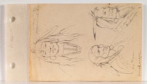 Mato Chuthuhu（熊的肋骨）、Ha won je tah（独角/孤角）和 Heh Mah Zah（铁角）的肖像（第 10 叶直面）。