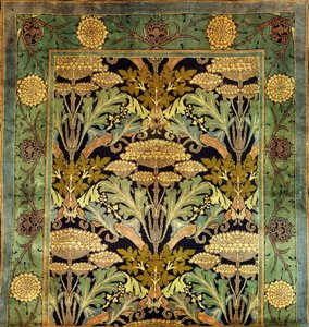 带有花朵图案的Donegal羊毛地毯，约c.1903（羊毛）
