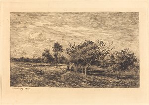 奥维尔的苹果树 (Pommiers a Auvers) 作者 查尔斯·弗朗索瓦·杜比尼