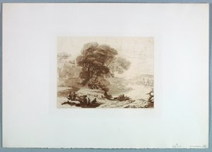素描，风景（模仿克劳德-洛林），1849 年 作者 查尔斯·弗朗索瓦·杜比尼