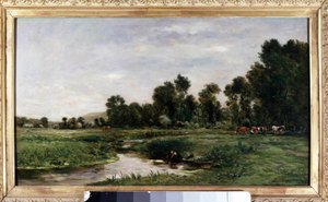 La vallee de l“ Charles Francois Daubigny的绘画作品 作者 查尔斯·弗朗索瓦·杜比尼