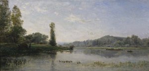 1860年的河景 作者 查尔斯·弗朗索瓦·杜比尼