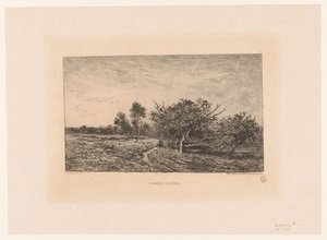 苹果树景观
Pommiers à Auvers.(物品上的标题） 作者 查尔斯·弗朗索瓦·杜比尼