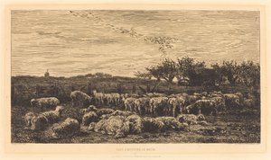 大羊圈(Le Grand parc a moutons) 作者 查尔斯·弗朗索瓦·杜比尼