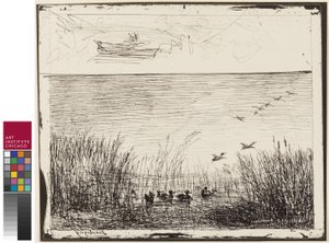 沼泽与鸭子，1862年 作者 查尔斯·弗朗索瓦·杜比尼