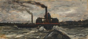 约1860年的河船 作者 查尔斯·弗朗索瓦·杜比尼